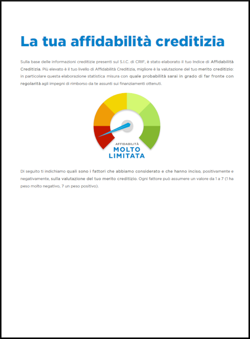 Visura CRIF - Richiedi ora online