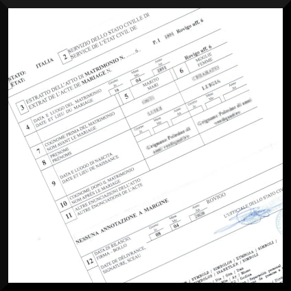 Foreign Marriage Certificate Transcription