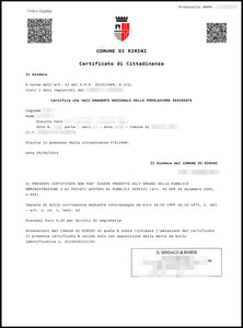 Certificado de ciudadanía