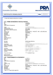 PRA chronological certificate