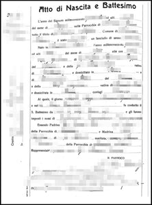 Baptismal certificate